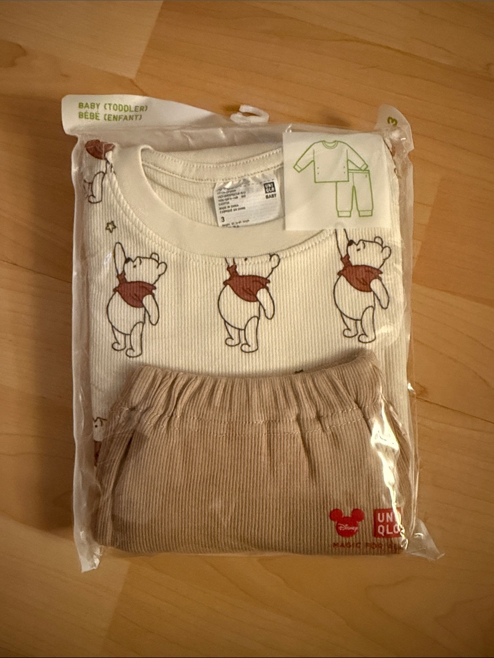 Uniqlo Baby Thermal Set Disney Winnie the Pooh